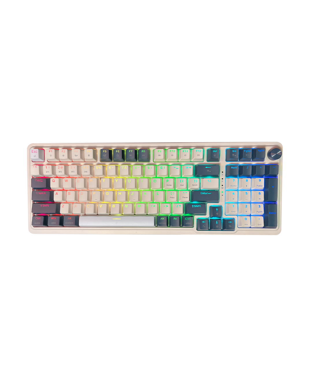 TECLADO MECANICO REDRAGON EISA PRO BLANCO - AZUL K686WB-RGB-PRO MAC/WIN SWITCH ROJO