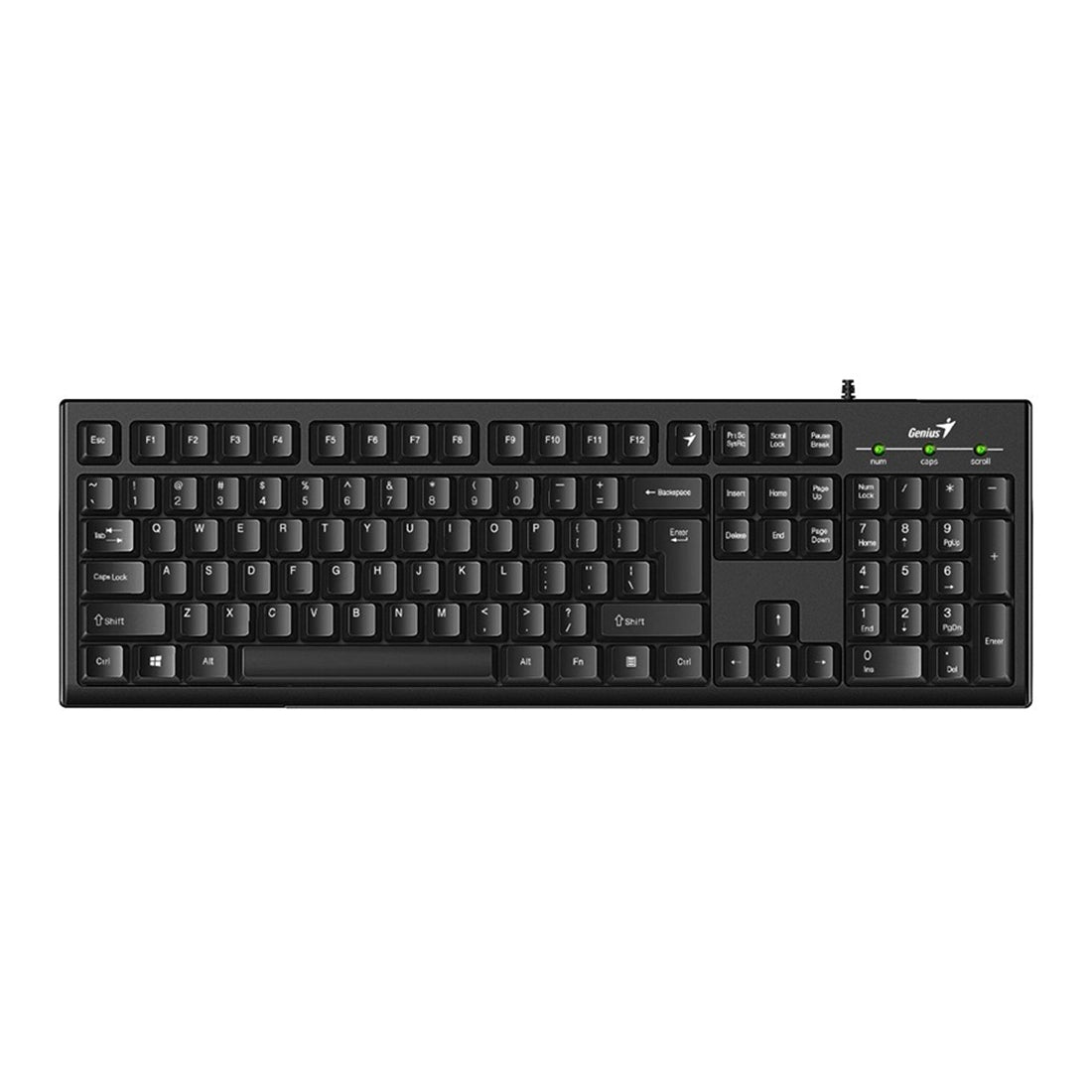 Teclado Genius Smart KB-100 con teclas inteligentes personalizables, distribución en español y diseño resistente a salpicaduras - Laptop Express Caracas