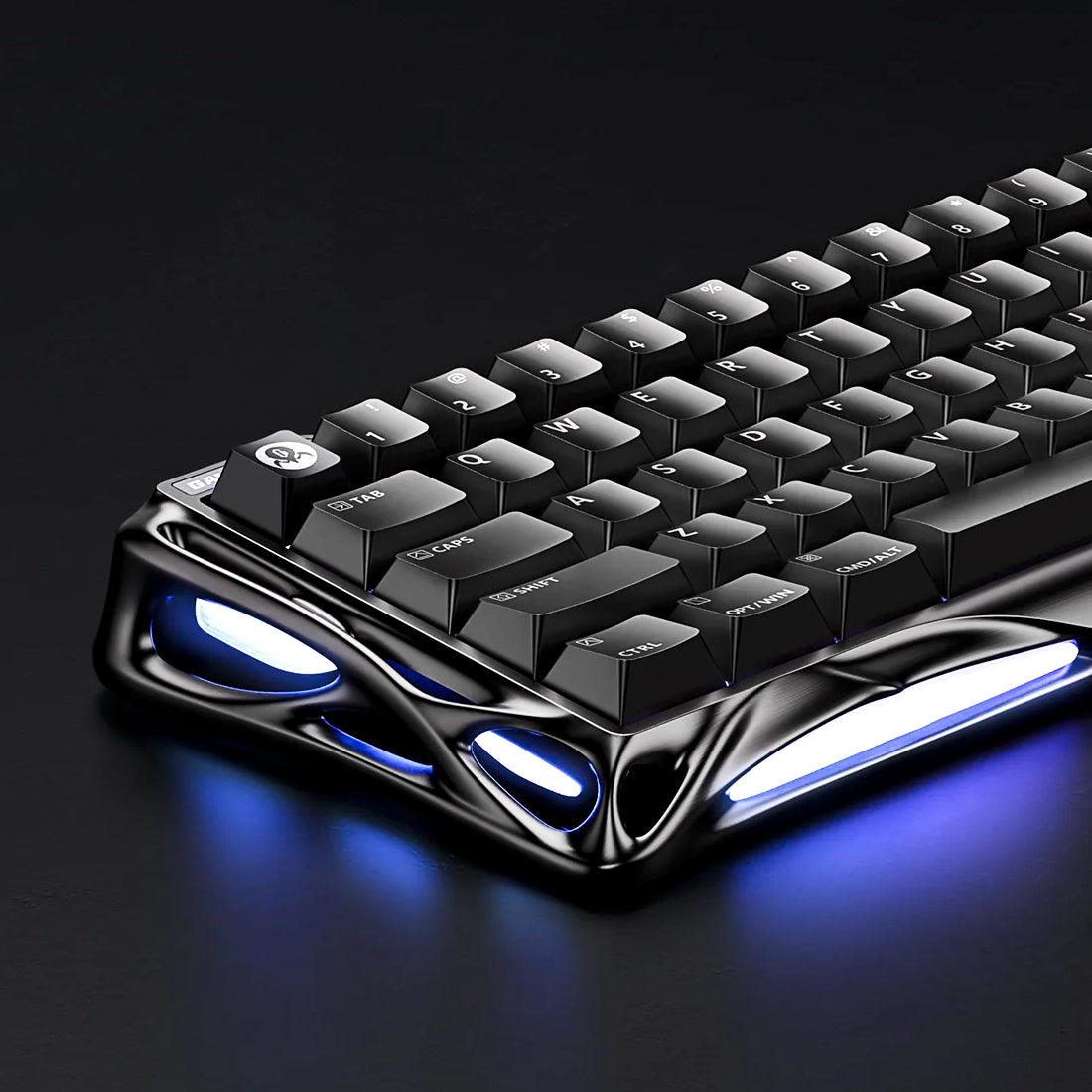 Teclado magnetico gamer para PC de escritorio GravaStar Mercury V60 Pro XTAL BLK formato compacto 60 por ciento con switches magneticos hall effect rapid trigger color negro - Laptop Express Caracas
