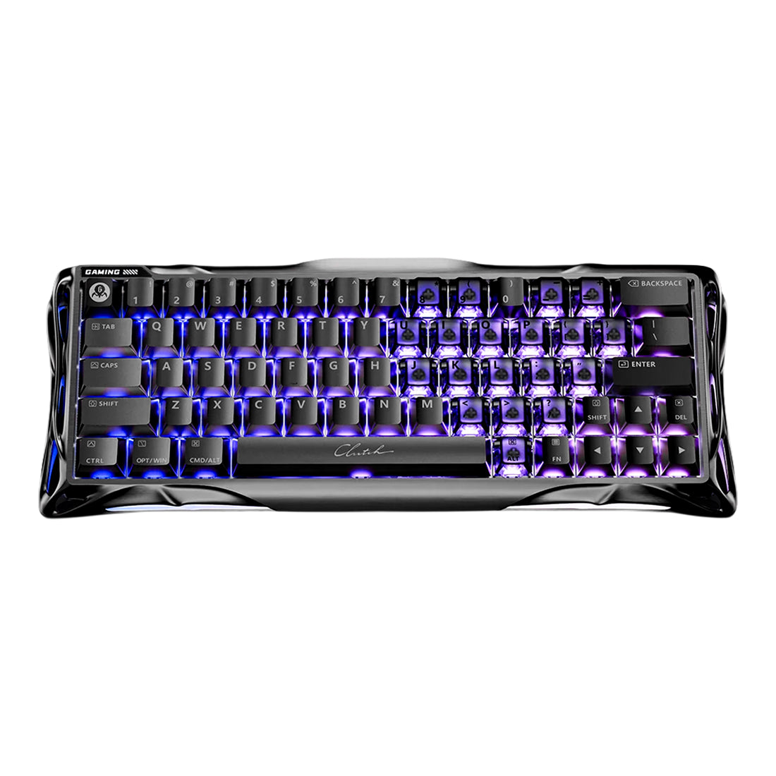 Teclado magnetico gamer para PC de escritorio GravaStar Mercury V60 Pro XTAL BLK formato compacto 60 por ciento con switches magneticos hall effect rapid trigger color negro - Laptop Express Caracas