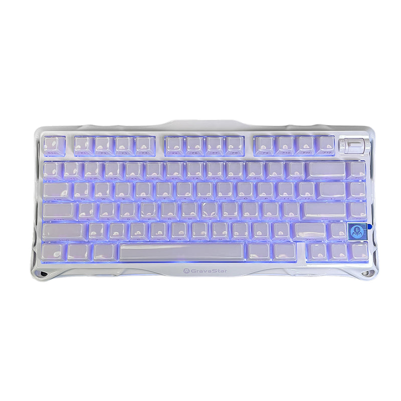 Teclado mecánico GravaStar Mercury V75 edición morado lavanda con switches magnéticos y chasis de aleación de magnesio - Laptop Express Caracas