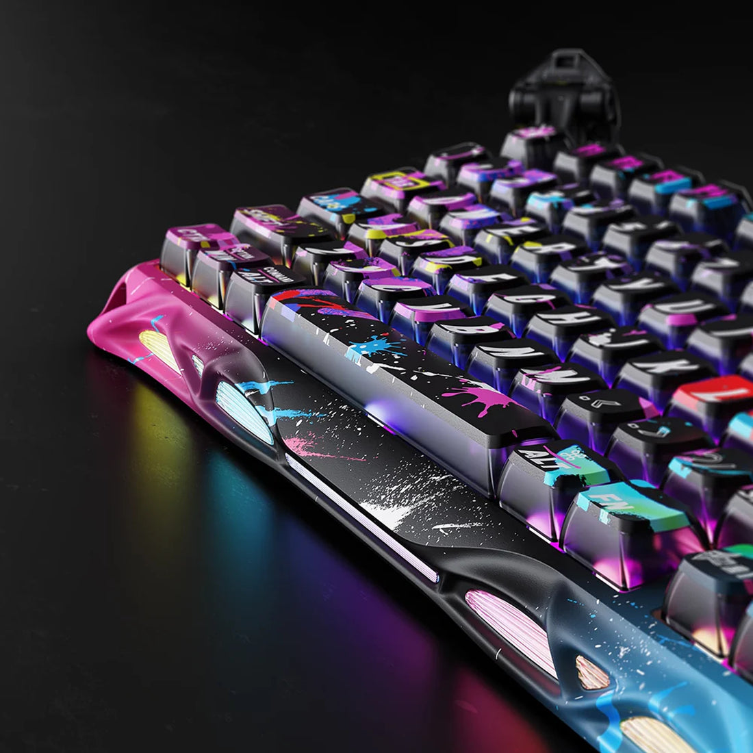 Teclado GravaStar Mercury V75 Pro edición Neon Graffiti con switches magnéticos y chasis de aleación de magnesio - Laptop Express Caracas