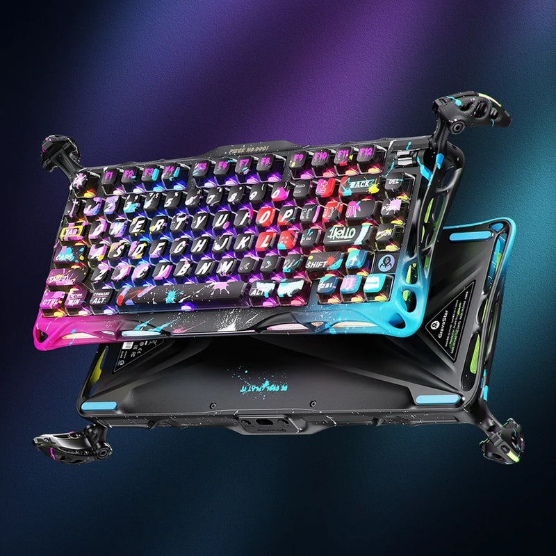 Teclado GravaStar Mercury V75 Pro edición Neon Graffiti con switches magnéticos y chasis de aleación de magnesio - Laptop Express Caracas