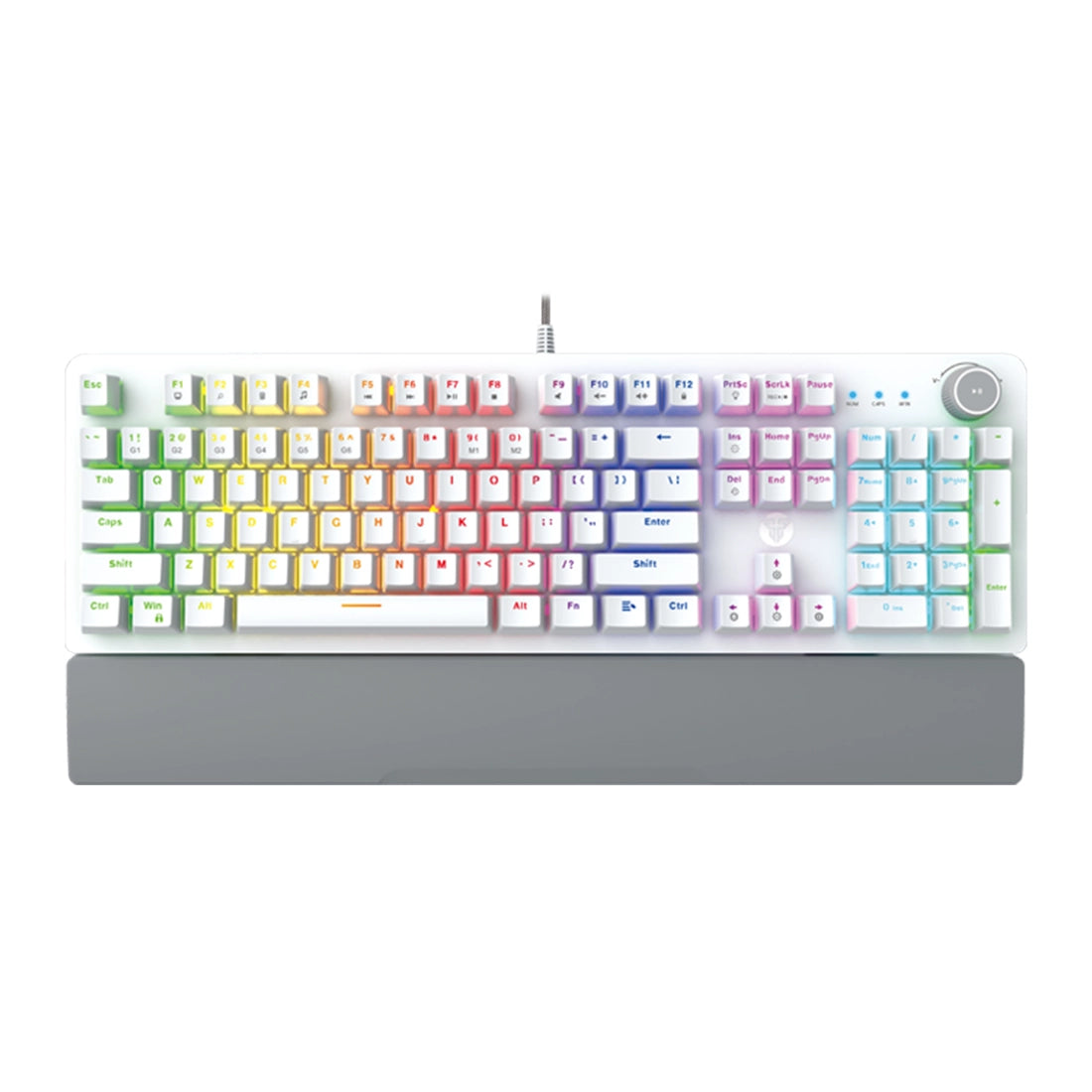 Teclado mecánico Fantech Max Power MK853 con iluminación RGB, teclas flotantes y reposamuñecas ergonómico - Laptop Express Caracas