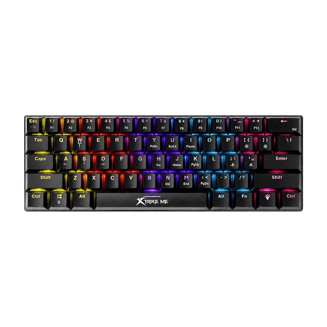 Teclado mecánico gaming Xtrike Me GK-916 RGB en color negro con switches mecánicos y formato completo - Laptop Express Caracas