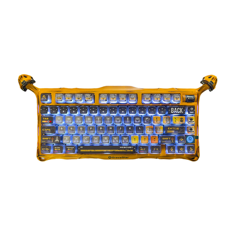 Teclado mecánico GravaStar Mercury K1 Pro edición amarillo desgastado por la batalla fabricado en aleación de magnesio - Laptop Express Caracas