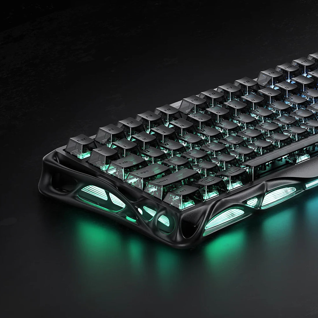 Teclado mecánico GravaStar Mercury V75 edición negra en aleación de magnesio con triple conexión inalámbrica y RGB - Laptop Express Caracas