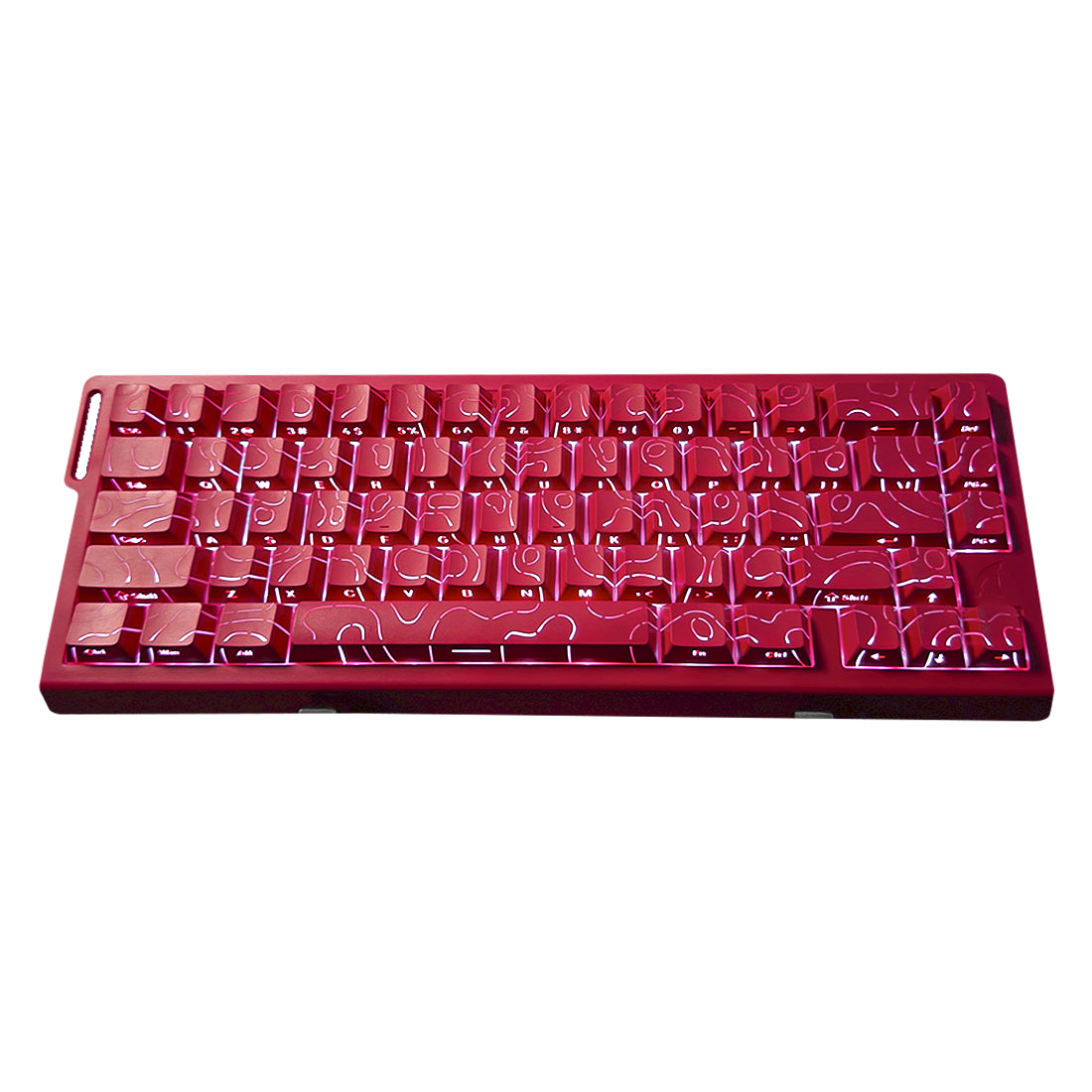 Teclado mecánico magnético Attack Shark X68HE formato 60 porciento en color rosa con switches de efecto Hall, tecnología Rapid Trigger e iluminación RGB - Laptop Express Caracas