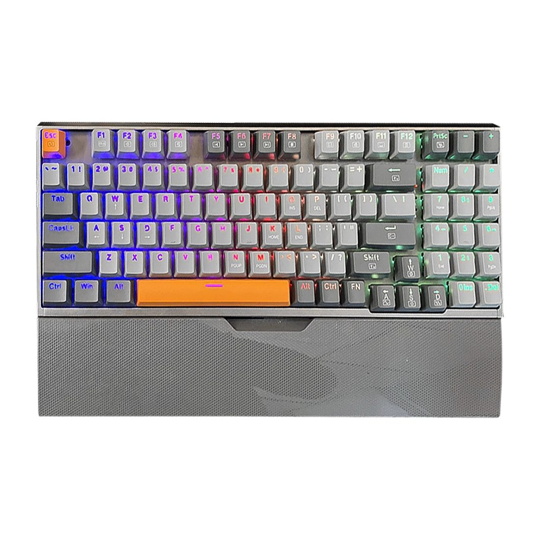 Teclado mecánico Redragon Olaf K648 formato 75% con switches rojos, iluminación RGB y diseño compacto negro - Laptop Express Caracas