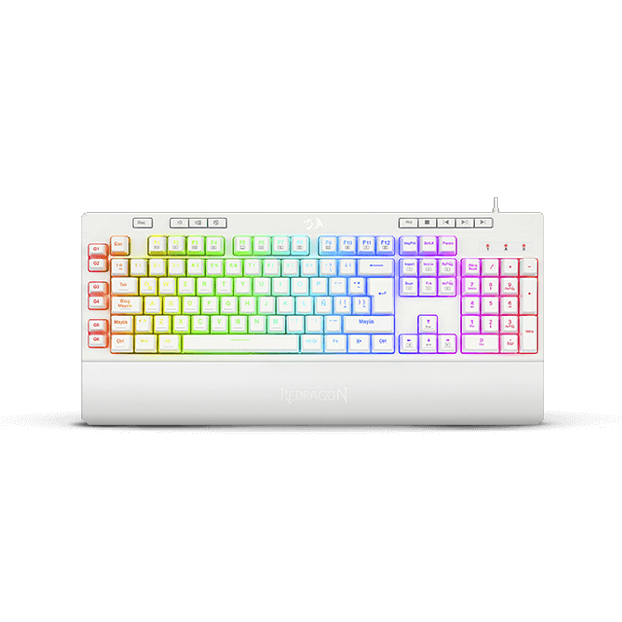 TECLADO SHIVA  MEMBRANA  REDRAGON BLANCO